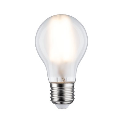Klassische LED-Glühbirne mit transparentem Glas und E27-Fassung für energiesparende Beleuchtung