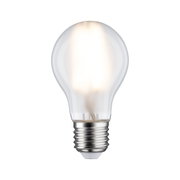 Klassische LED-Glühbirne mit transparentem Glas und E27-Fassung für energiesparende Beleuchtung