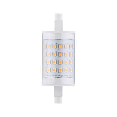 Compacte LED-lamp met transparante behuizing en warmwitte LED's voor energiezuinige verlichting