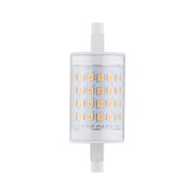 Compacte LED-lamp met transparante behuizing en warmwitte LED's voor energiezuinige verlichting