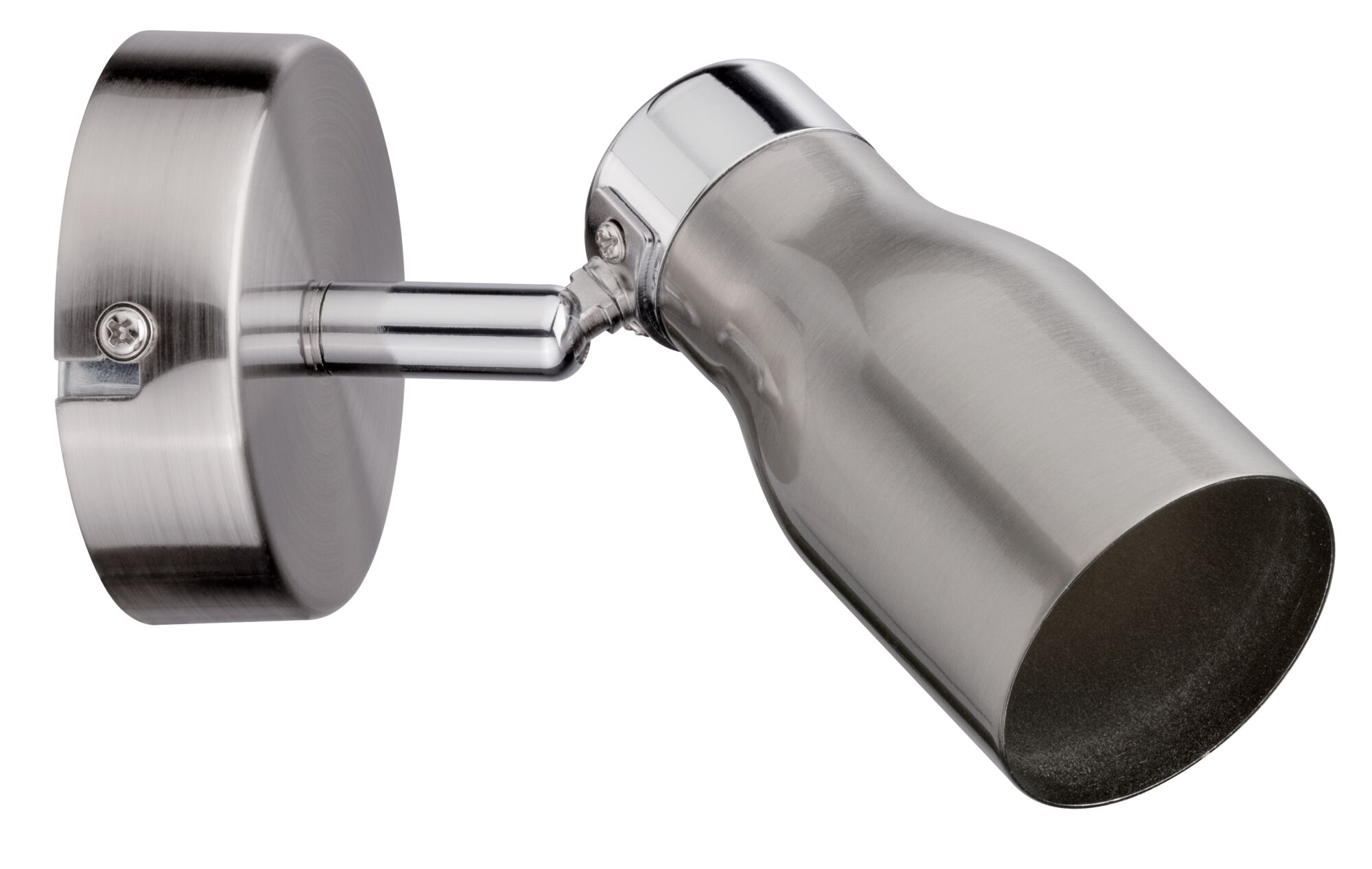 Spot mural LED moderne en acier inoxydable brossé argenté pour éclairage ciblé