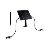 Panneau solaire noir avec câbles et piquet en plastique pour éclairage extérieur économique