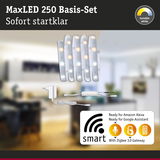 MaxLED 250 Basis-Set mit weißen LED-Streifen und Netzteil, smart steuerbar mit Alexa und Google Assistant
