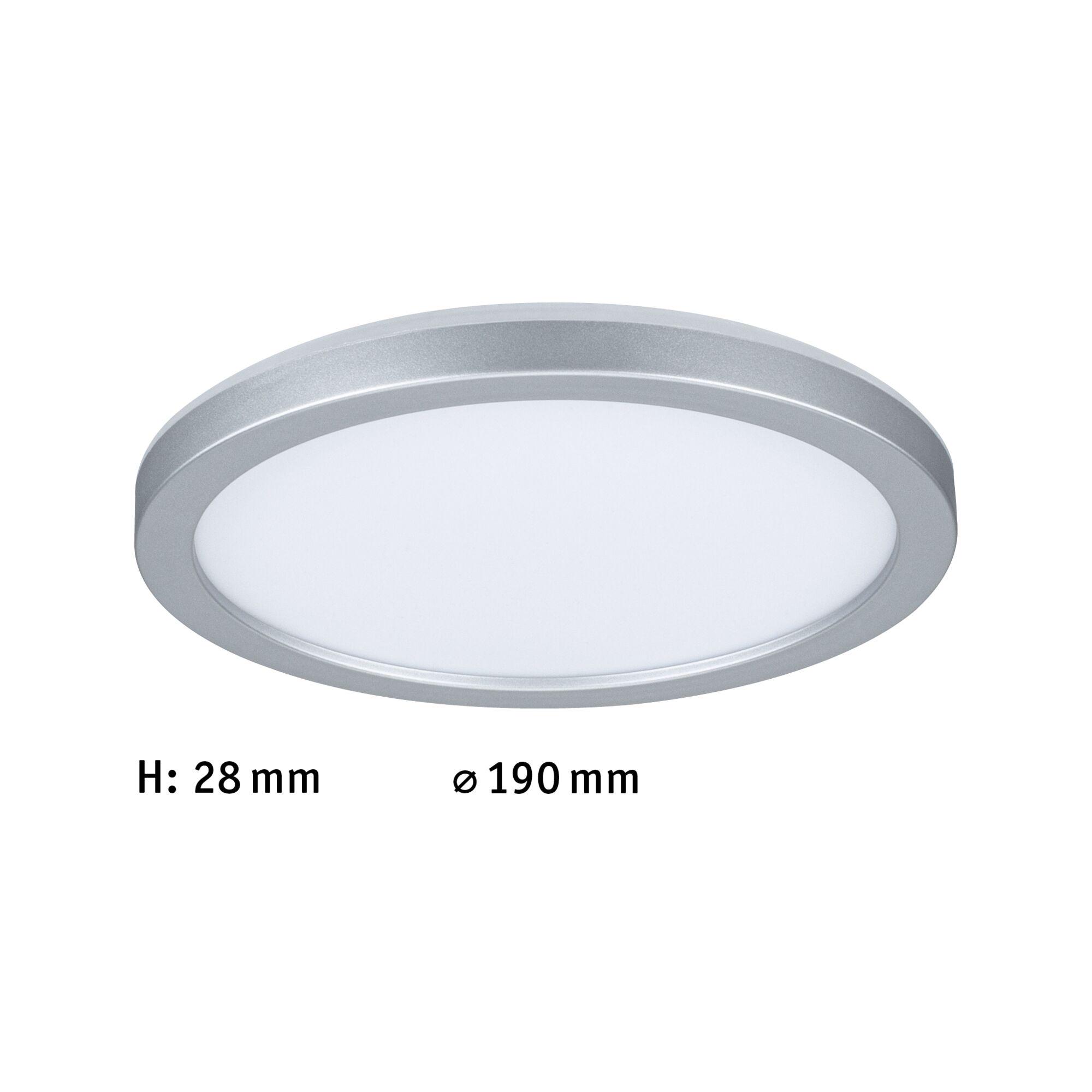 Rundes LED-Deckenlicht mit silbernem Aluminiumrahmen und weißem Diffusor, energiesparende Innenbeleuchtung
