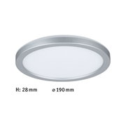Rundes LED-Deckenlicht mit silbernem Aluminiumrahmen und weißem Diffusor, energiesparende Innenbeleuchtung