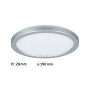 Rundes LED-Deckenlicht mit silbernem Aluminiumrahmen und weißem Diffusor, energiesparende Innenbeleuchtung
