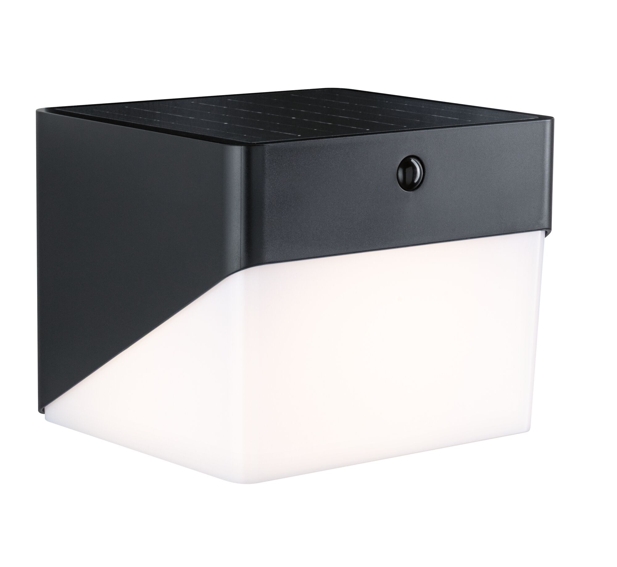 Hybrid Applique d'extérieur LED Lioren House 230V + Solaire IP44 carré 170x170mm 3000K 2,3W 230lm 230V Noir