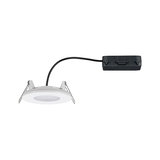 Rundes weißes LED-Einbaupanel mit schwarzem Kabel und Befestigungsclips für moderne Deckenbeleuchtung