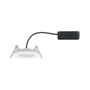 Rundes weißes LED-Einbaupanel mit schwarzem Kabel und Befestigungsclips für moderne Deckenbeleuchtung