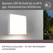 Weißes LED-Außenwandleuchte mit energiesparender Technik und austauschbarem Modul für nachhaltige Beleuchtung