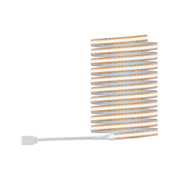 Bande LED flexible blanche avec câble de connexion pour éclairage moderne et design lumineux.