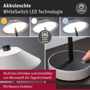Akkuleuchte mit WhiteSwitch LED Technologie, dimmbar, einstellbar von 3000K bis 6500K Lichtfarbe