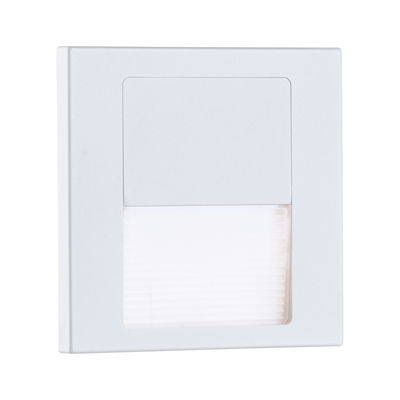 White LED recessed wall light made of plastic with diffuser for energy-efficient lighting