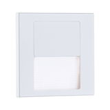 White LED recessed wall light made of plastic with diffuser for energy-efficient lighting