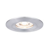 Rundes Einbaustrahler aus gebürstetem Aluminium in Silber für moderne LED-Beleuchtung