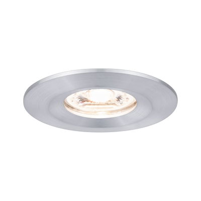 Rundes Einbaustrahler aus gebürstetem Aluminium in Silber für moderne LED-Beleuchtung
