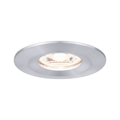 Ronde inbouwspot van geborsteld zilverkleurig aluminium voor moderne LED-verlichting