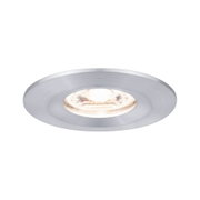 Rundes Einbaustrahler aus gebürstetem Aluminium in Silber für moderne LED-Beleuchtung