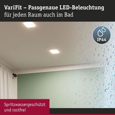 VariFit LED-Deckenleuchten in Weiß, spritzwassergeschützt IP44, ideal für Bad und Wohnräume
