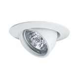 Witte metalen inbouwspot met verstelbare reflector voor flexibele LED-verlichting