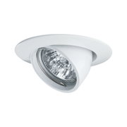 Witte metalen inbouwspot met helder glas en verstelbare LED-lamp voor plafondverlichting