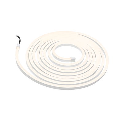 Flexible warm white LED strip light with white casing for modern interior lighting