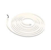 Flexible warm white LED strip with white silicone cover for modern ambient lighting solutions