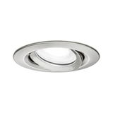 Spot encastré rond en acier inoxydable brossé avec lumière LED orientable pour intérieur
