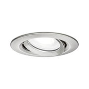 Spot encastré rond en acier inoxydable brossé avec lumière LED orientable pour intérieur