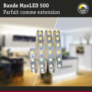 Bande LED MaxLED 500 blanche avec lumière blanche réglable, extension idéale pour l’éclairage intérieur