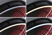 Plafonnier LED noir avec couleur réglable et effet miroir infini rouge pour éclairage moderne