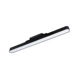 Black LED wall light with slim elongated design and white diffuser for modern indoor lighting