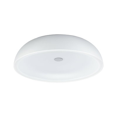 Runde weiße Deckenleuchte aus Kunststoff mit minimalistischem Design für moderne Innenräume