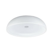 Runde weiße Deckenleuchte aus Kunststoff mit minimalistischem Design für moderne Innenräume