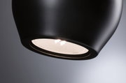 Schwarze LED-Deckenleuchte aus Metall mit warmweißem Licht für moderne Innenräume