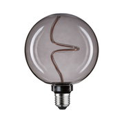 Ronde LED-lamp met rookglas en decoratief zigzagfilament voor stijlvolle verlichting
