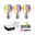 Startsets met prijsvoordeel Smart Home Zigbee 3.0 Filament E27 RGBW + Gateway smik + Schakelaar Drie gekleurde LED-lampen met spiraalfilament, slimme bediening en Zigbee draadloze technologie.