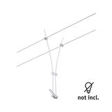 Silver metal cable tensioner for LED cable lighting systems without bulbs included
