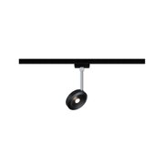 Plafonnier LED noir avec spot rond réglable en métal pour un éclairage moderne intérieur