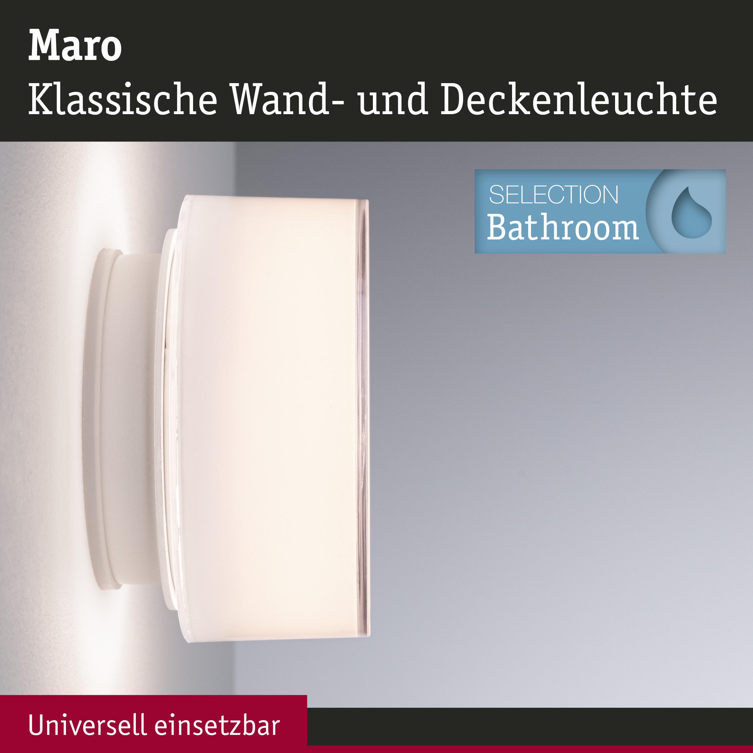 Maro klassische weiße Wand- und Deckenleuchte aus Glas für Badezimmerbeleuchtung