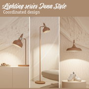 Juna Style lighting series with brown metal lamps in various designs for home lighting