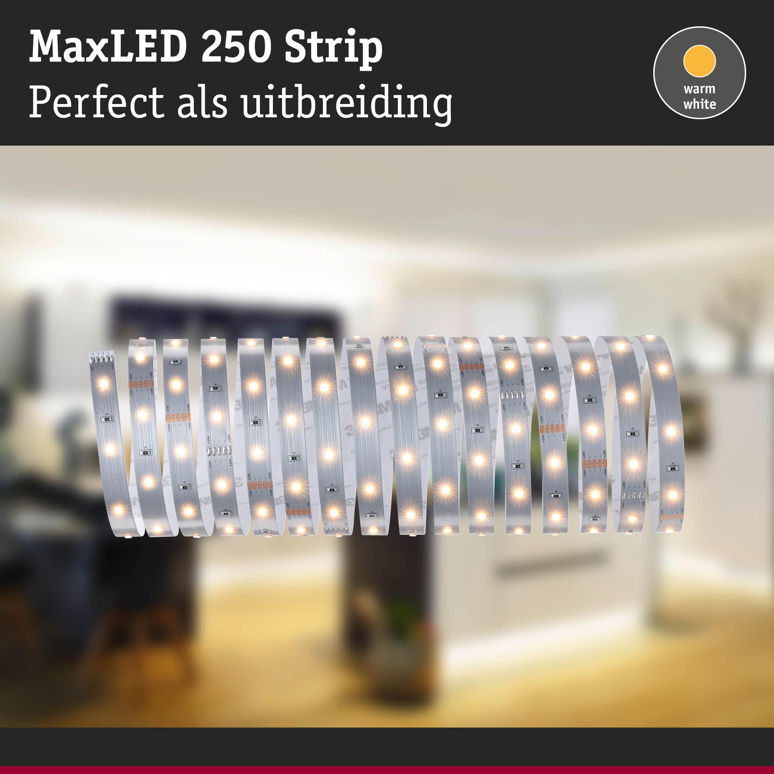MaxLED 250 Strip LED-lichtstrip met warm wit licht, perfecte uitbreiding voor woonverlichting
