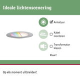Ronde LED inbouwspot met metalen rand en kleurwissel voor eenvoudige lichtscenering