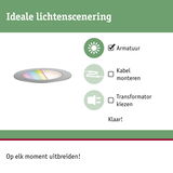 Ronde LED inbouwspot met metalen rand en kleurwissel voor eenvoudige lichtscenering