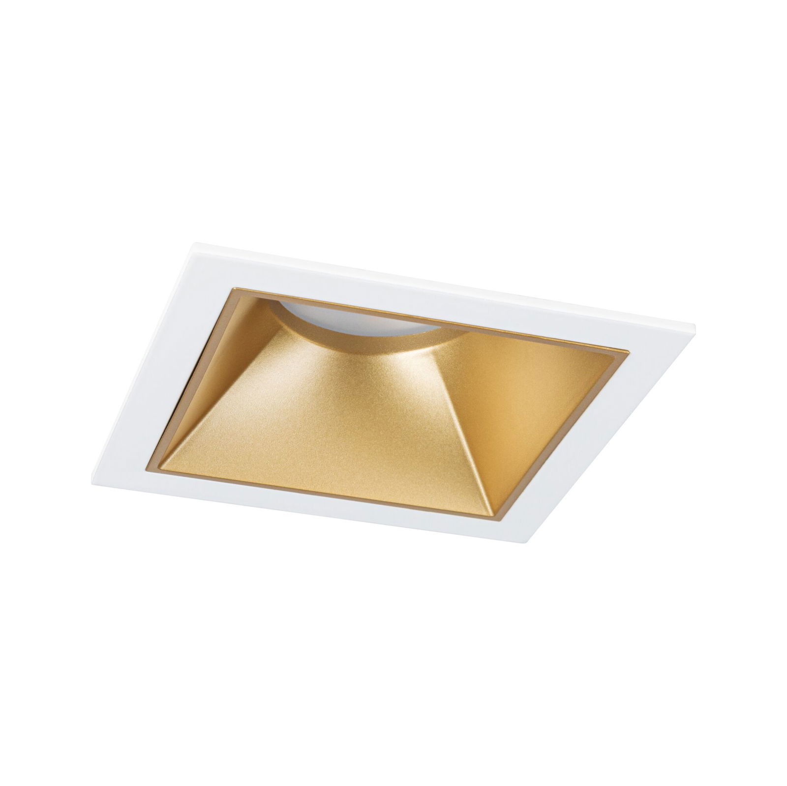 Spot encastré LED 3-Step-Dim Cole Coin IP44 carré 88x88mm Coin 6W 470lm 230V gradable 2700K Blanc/Doré mat