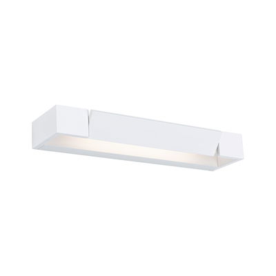 Modern white metal LED wall light with indirect illumination for living rooms and hallways
