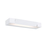 Modern white metal LED wall light with indirect illumination for living rooms and hallways