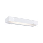 Moderner weißer LED-Wandleuchter aus Metall mit indirektem Licht für Wohnräume und Flure