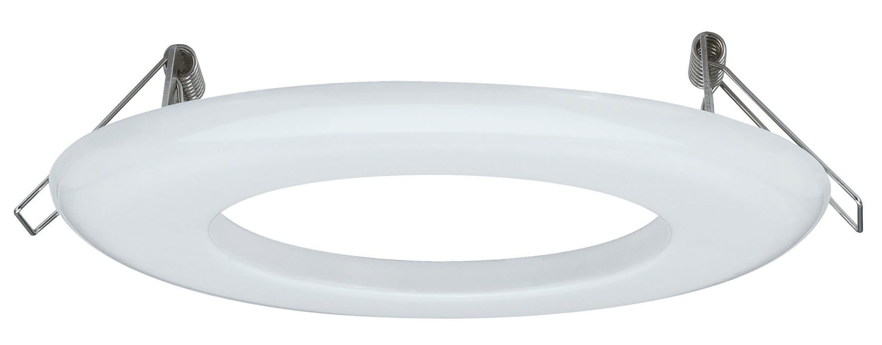 Ronde witte kunststof inbouwframe met metalen veren voor LED-inbouwspots