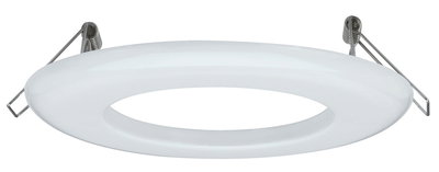 Ronde witte kunststof inbouwframe met metalen veren voor LED-inbouwspots